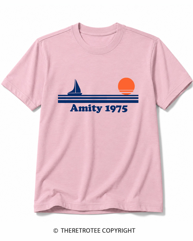 TheRetroTee Classic Stripes 1975 1970s Cotton T-Shirt