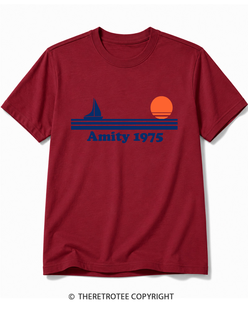 TheRetroTee Classic Stripes 1975 1970s Cotton T-Shirt