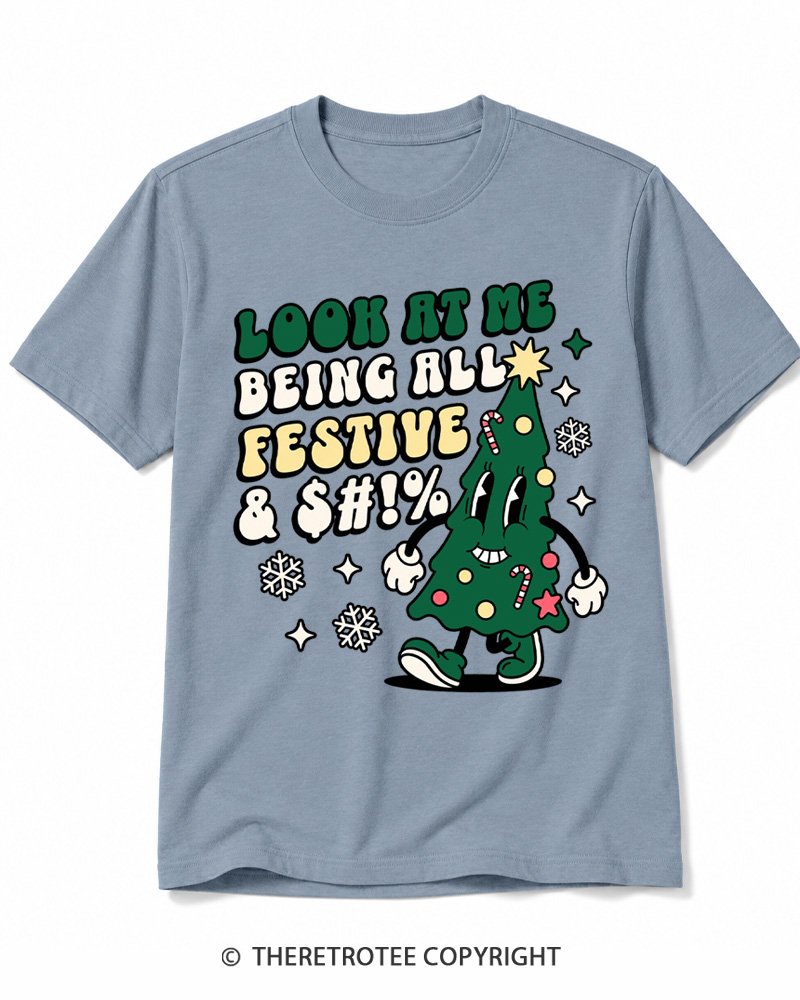 TheRetroTee Look At Me Being All Festive 1970s Cotton T-Shirt