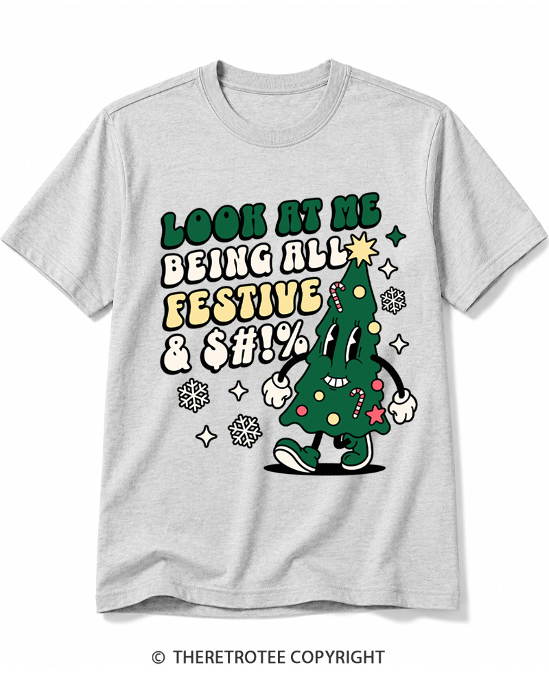 TheRetroTee Look At Me Being All Festive 1970s Cotton T-Shirt