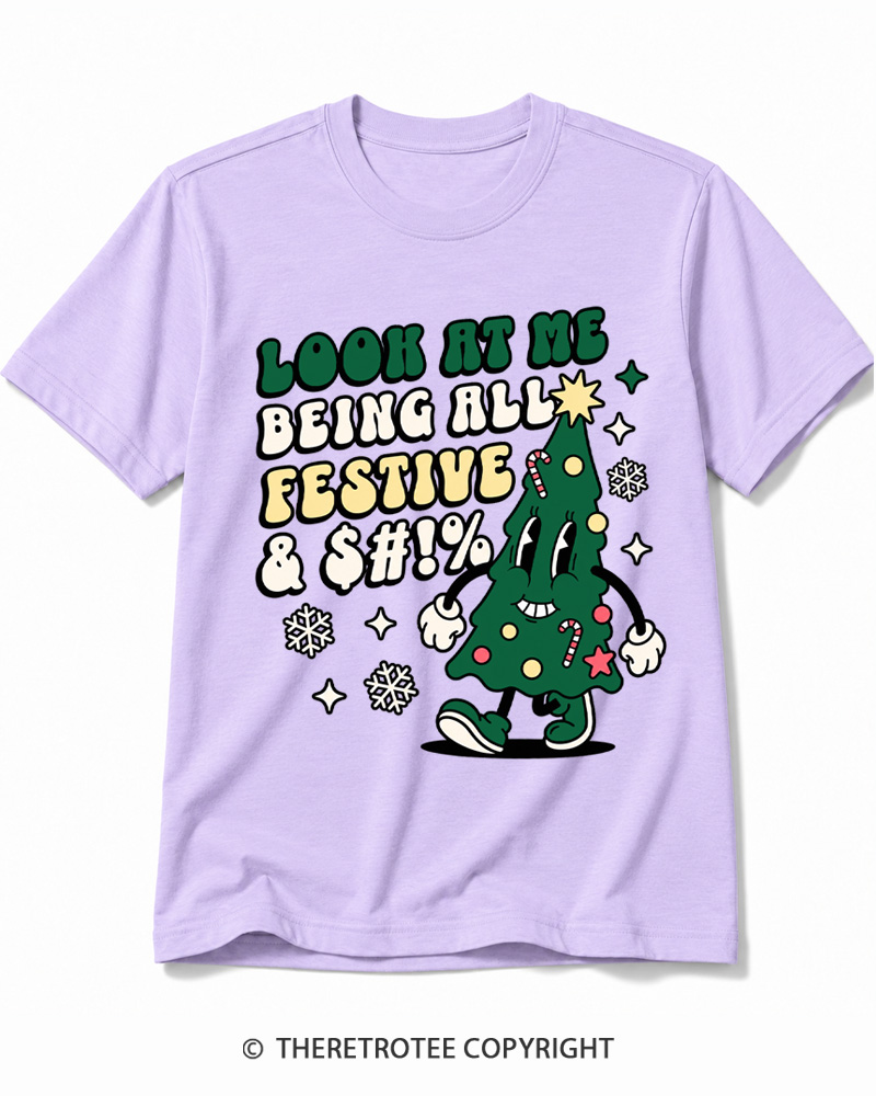 TheRetroTee Look At Me Being All Festive 1970s Cotton T-Shirt