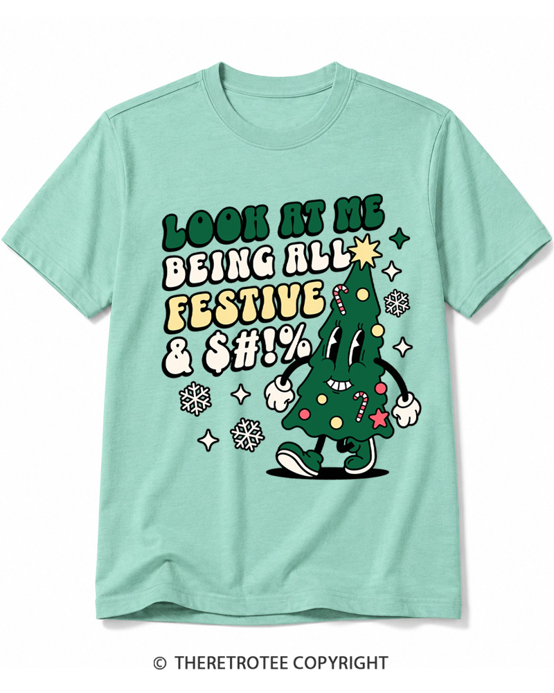 TheRetroTee Look At Me Being All Festive 1970s Cotton T-Shirt