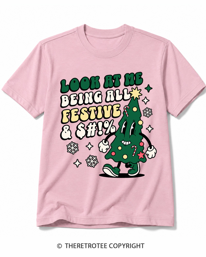 TheRetroTee Look At Me Being All Festive 1970s Cotton T-Shirt