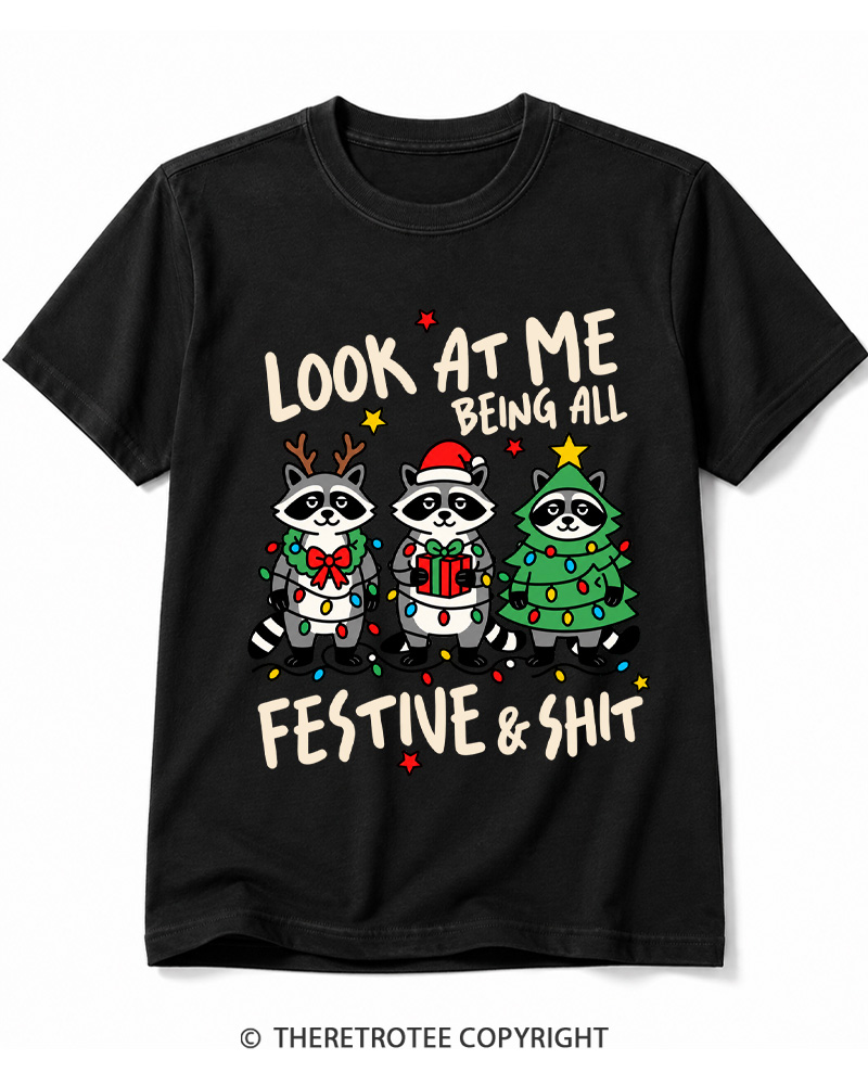 TheRetroTee Look At Me Being All Festive Vintage Cotton T-Shirt