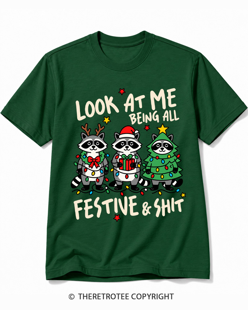 TheRetroTee Look At Me Being All Festive Vintage Cotton T-Shirt