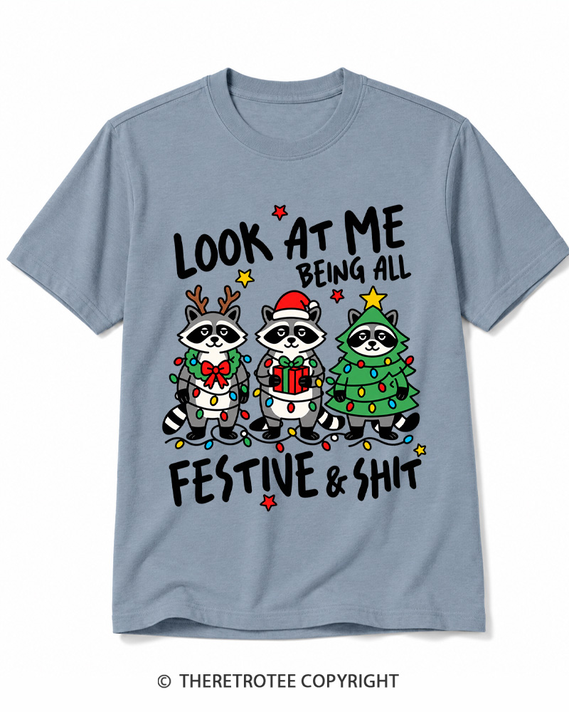 TheRetroTee Look At Me Being All Festive Vintage Cotton T-Shirt