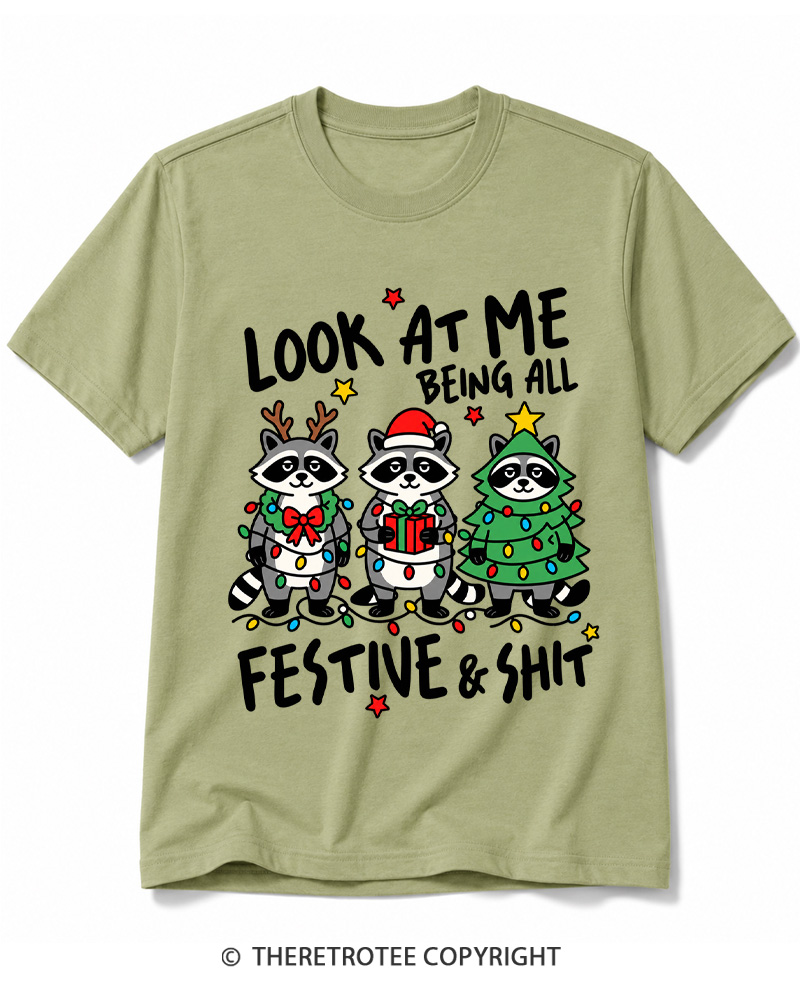 TheRetroTee Look At Me Being All Festive Vintage Cotton T-Shirt