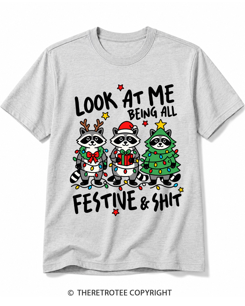TheRetroTee Look At Me Being All Festive Vintage Cotton T-Shirt