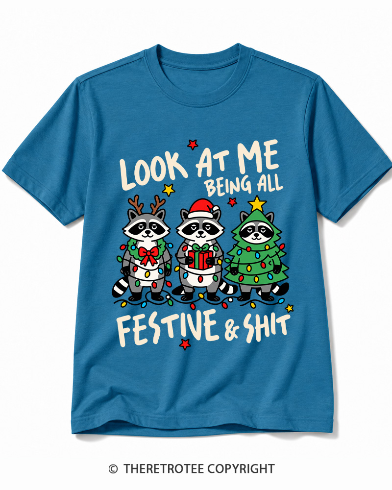 TheRetroTee Look At Me Being All Festive Vintage Cotton T-Shirt