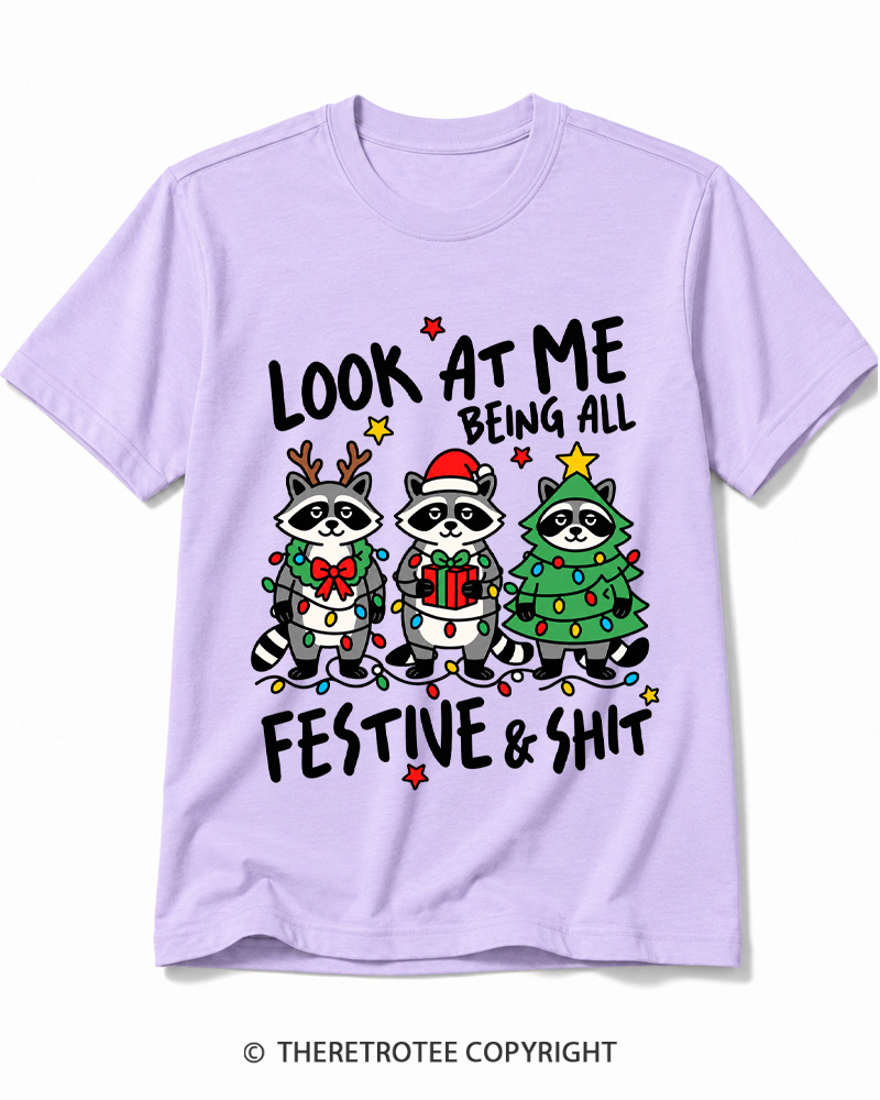 TheRetroTee Look At Me Being All Festive Vintage Cotton T-Shirt