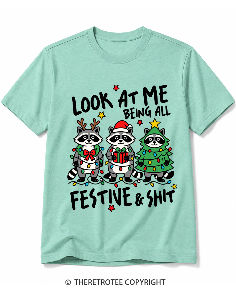 TheRetroTee Look At Me Being All Festive Vintage Cotton T-Shirt