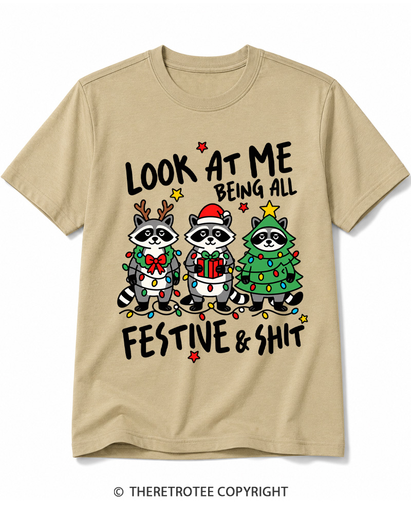 TheRetroTee Look At Me Being All Festive Vintage Cotton T-Shirt