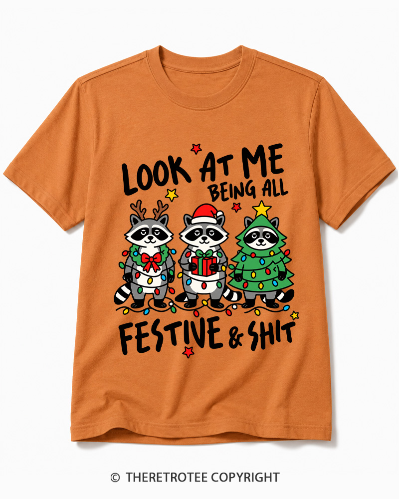 TheRetroTee Look At Me Being All Festive Vintage Cotton T-Shirt