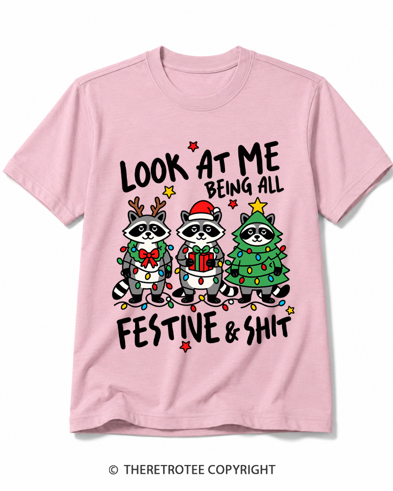 TheRetroTee Look At Me Being All Festive Vintage Cotton T-Shirt