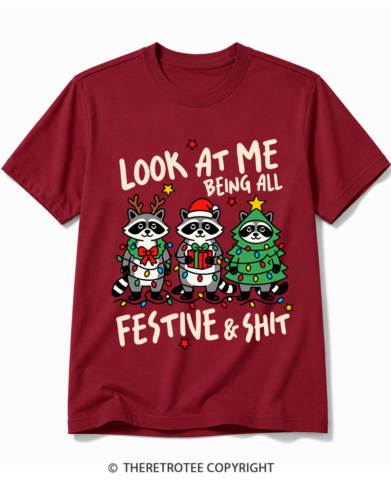 TheRetroTee Look At Me Being All Festive Vintage Cotton T-Shirt