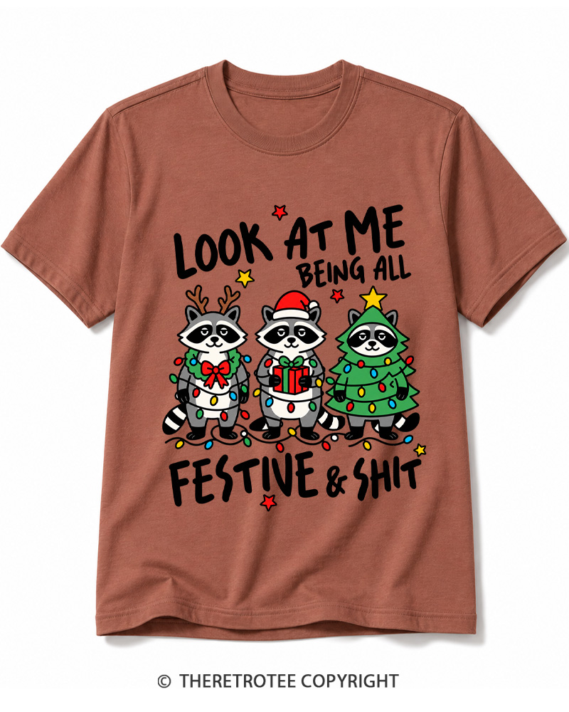 TheRetroTee Look At Me Being All Festive Vintage Cotton T-Shirt