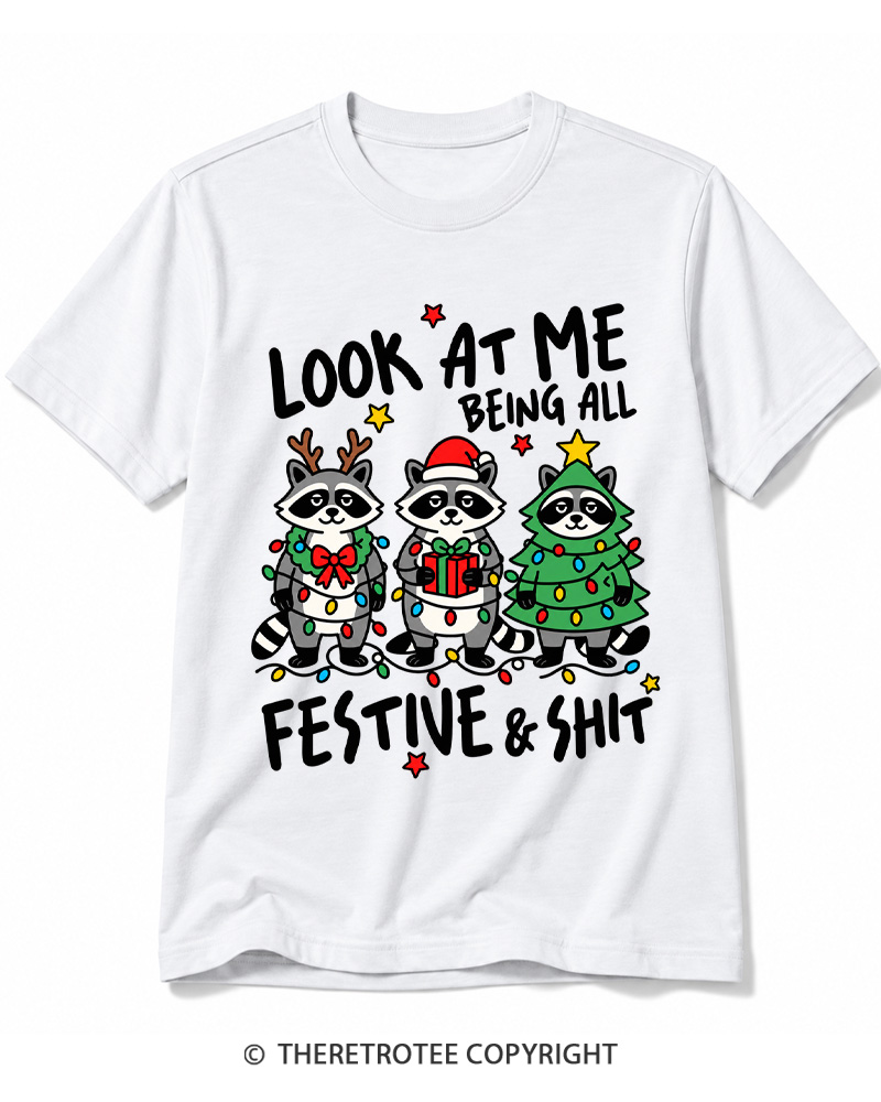 TheRetroTee Look At Me Being All Festive Vintage Cotton T-Shirt