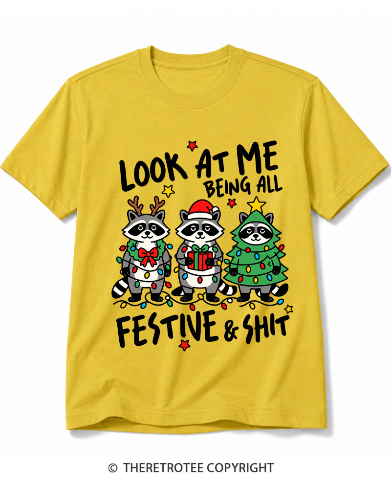TheRetroTee Look At Me Being All Festive Vintage Cotton T-Shirt