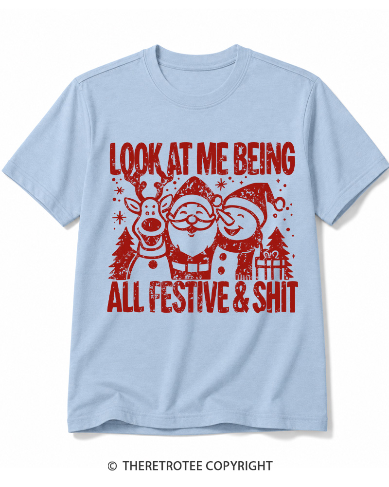 TheRetroTee Look At Me Being All Festive Vintage Cotton T-Shirt