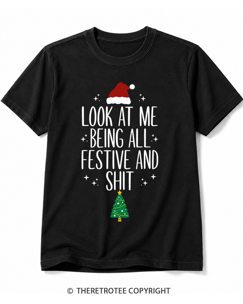 TheRetroTee Look At Me Being All Festive Vintage Cotton T-Shirt