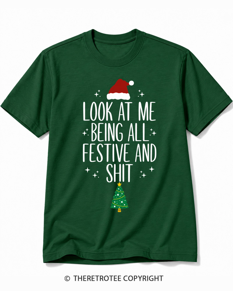 TheRetroTee Look At Me Being All Festive Vintage Cotton T-Shirt
