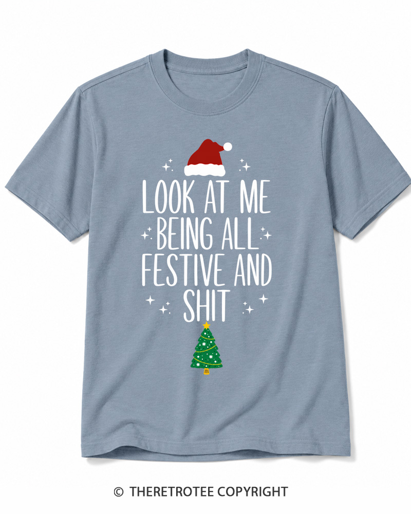 TheRetroTee Look At Me Being All Festive Vintage Cotton T-Shirt