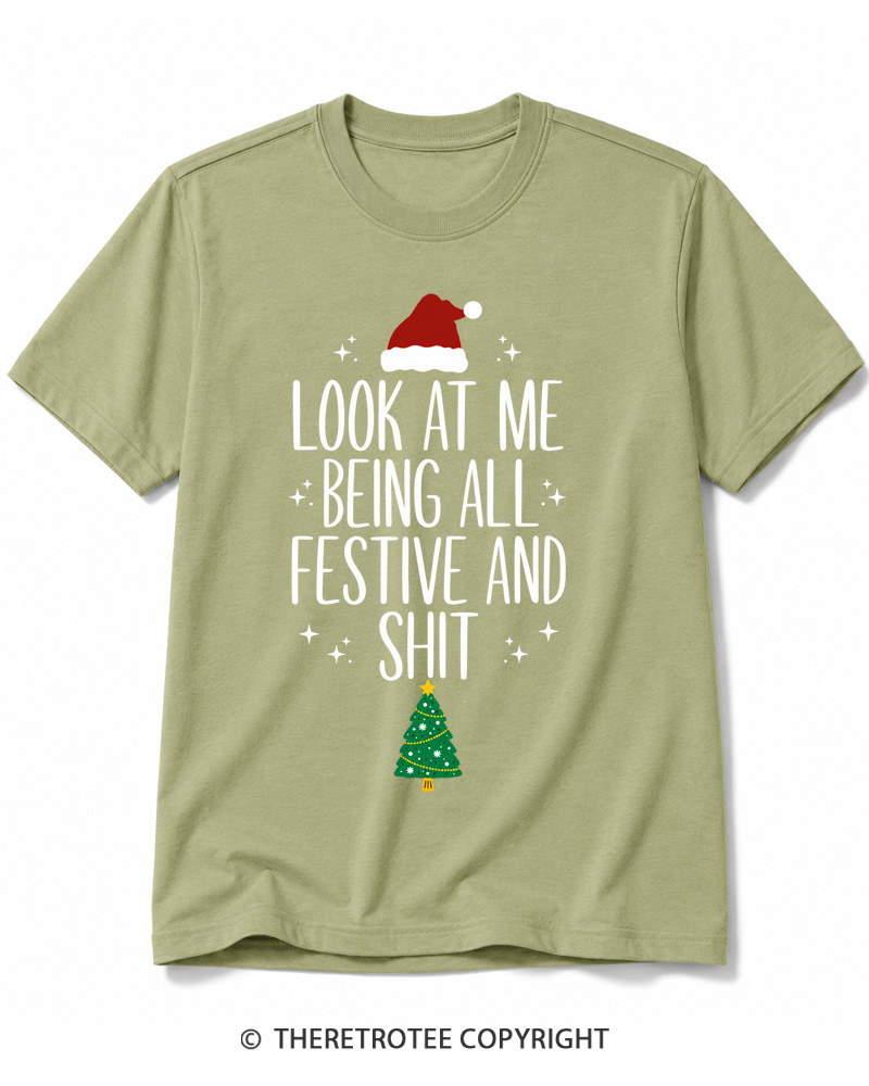 TheRetroTee Look At Me Being All Festive Vintage Cotton T-Shirt