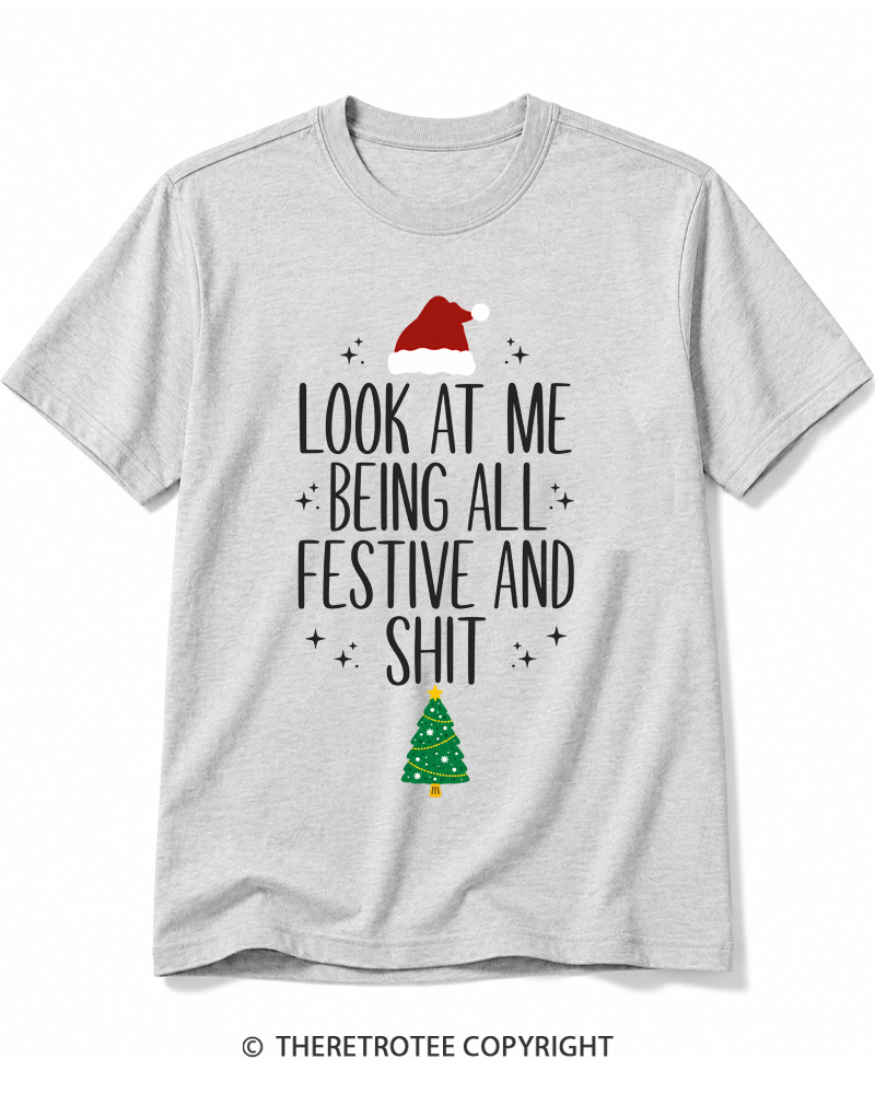 TheRetroTee Look At Me Being All Festive Vintage Cotton T-Shirt