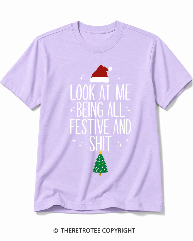TheRetroTee Look At Me Being All Festive Vintage Cotton T-Shirt