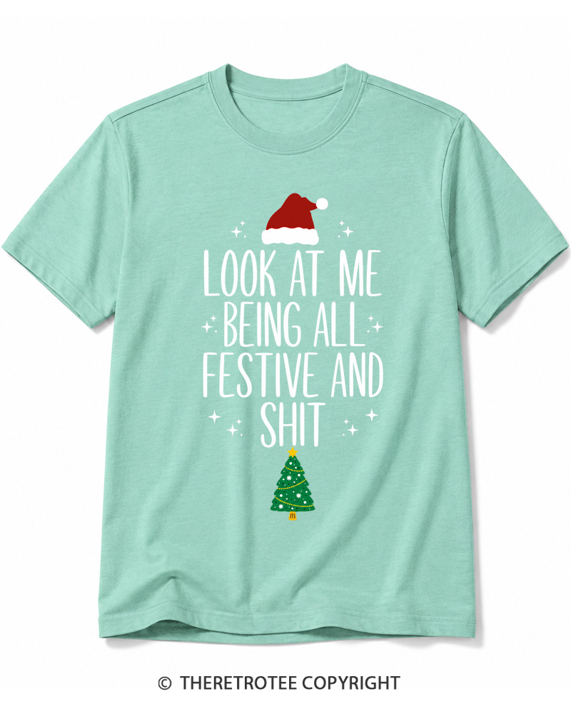 TheRetroTee Look At Me Being All Festive Vintage Cotton T-Shirt
