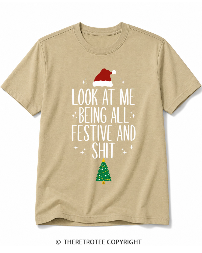 TheRetroTee Look At Me Being All Festive Vintage Cotton T-Shirt