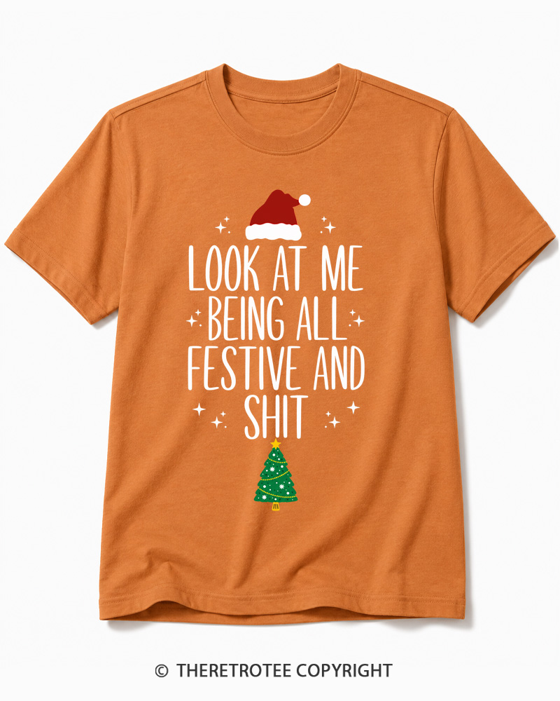 TheRetroTee Look At Me Being All Festive Vintage Cotton T-Shirt