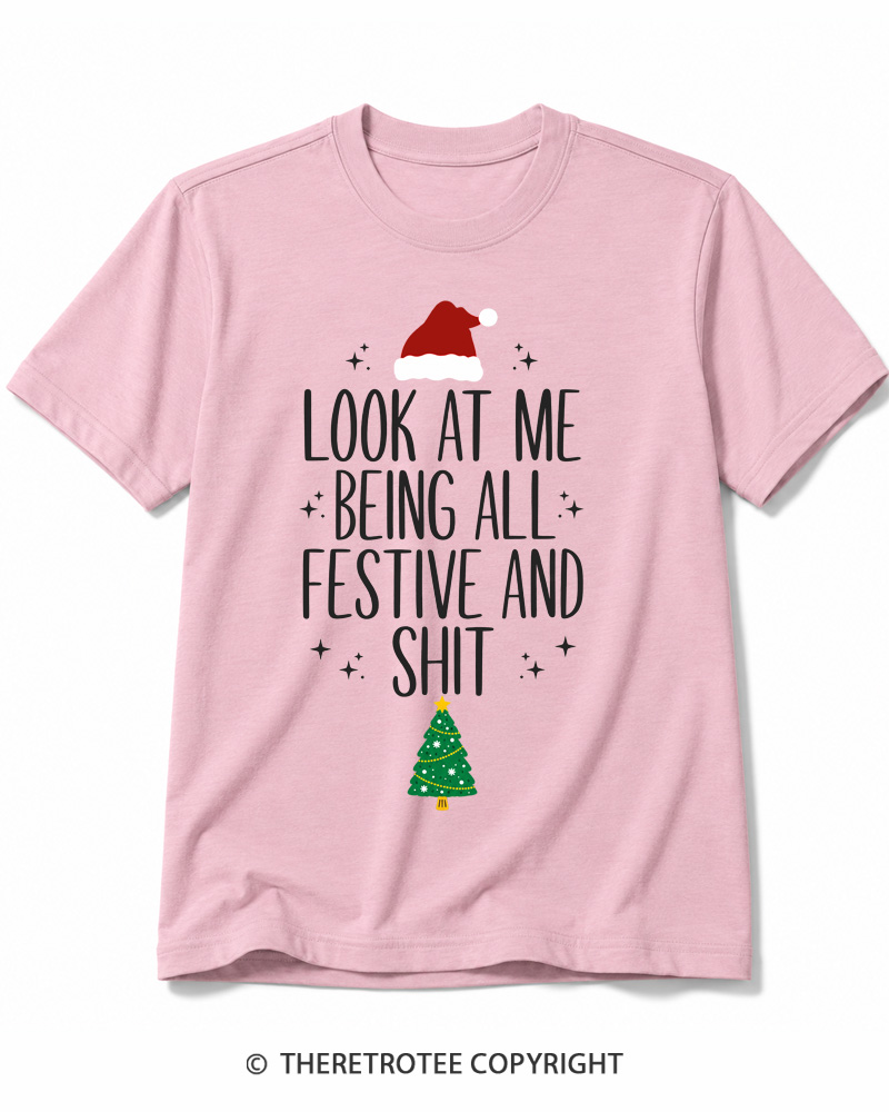 TheRetroTee Look At Me Being All Festive Vintage Cotton T-Shirt