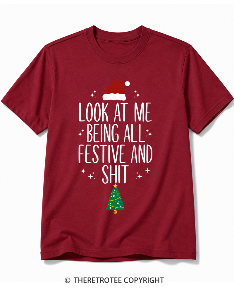 TheRetroTee Look At Me Being All Festive Vintage Cotton T-Shirt