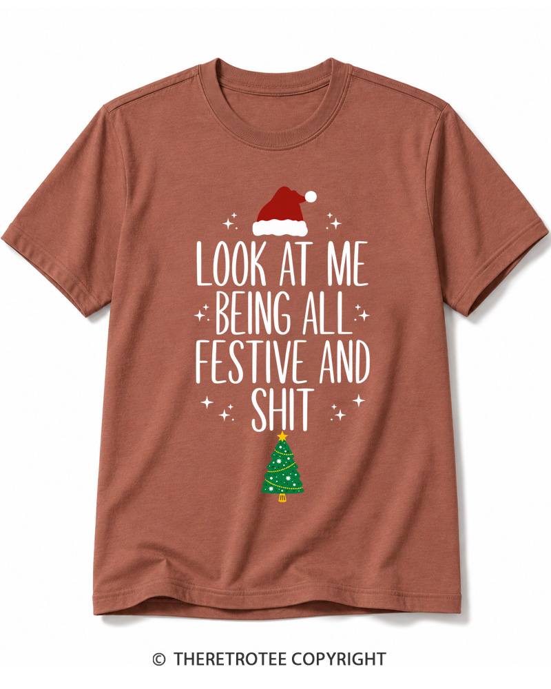 TheRetroTee Look At Me Being All Festive Vintage Cotton T-Shirt