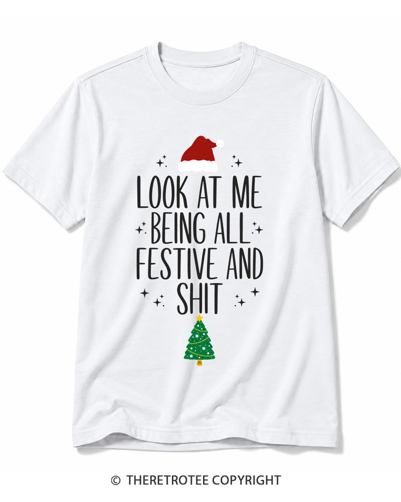 TheRetroTee Look At Me Being All Festive Vintage Cotton T-Shirt