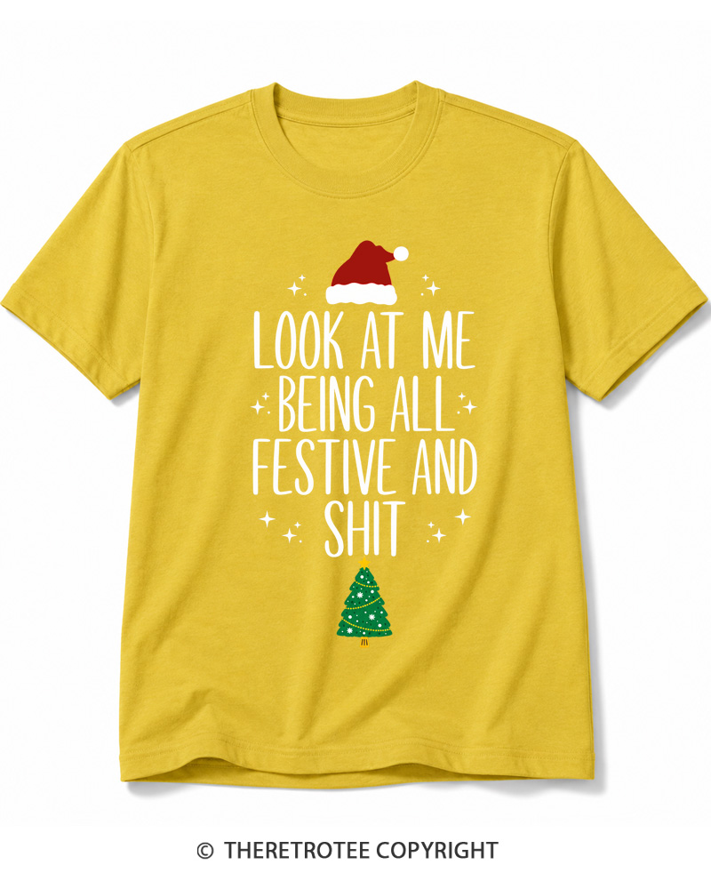 TheRetroTee Look At Me Being All Festive Vintage Cotton T-Shirt