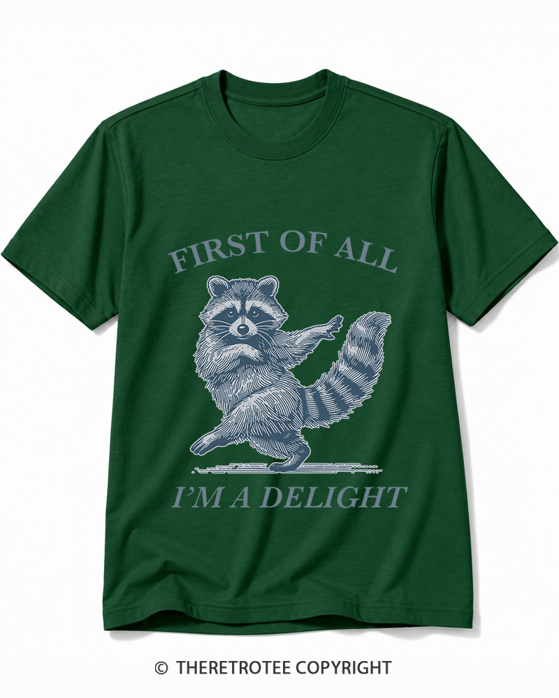TheRetroTee First Of All, I'm A Delight 1980s Cotton T-Shirt