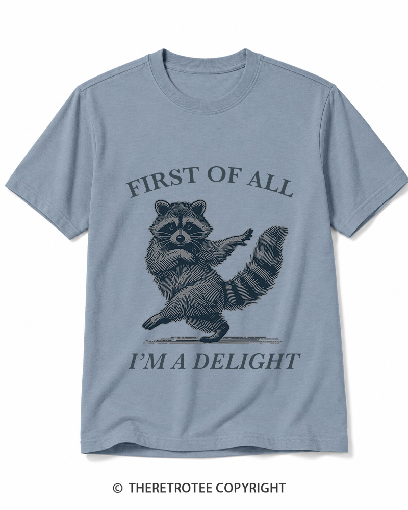 TheRetroTee First Of All, I'm A Delight 1980s Cotton T-Shirt