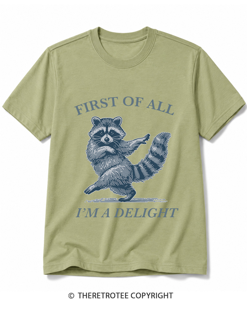 TheRetroTee First Of All, I'm A Delight 1980s Cotton T-Shirt