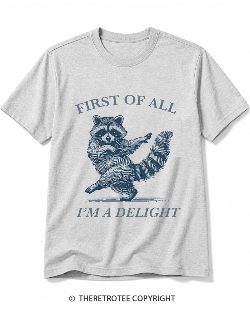 TheRetroTee First Of All, I'm A Delight 1980s Cotton T-Shirt