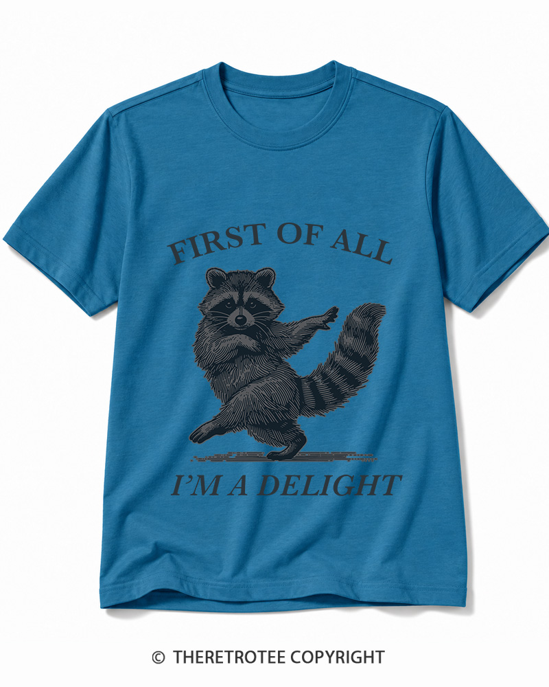 TheRetroTee First Of All, I'm A Delight 1980s Cotton T-Shirt