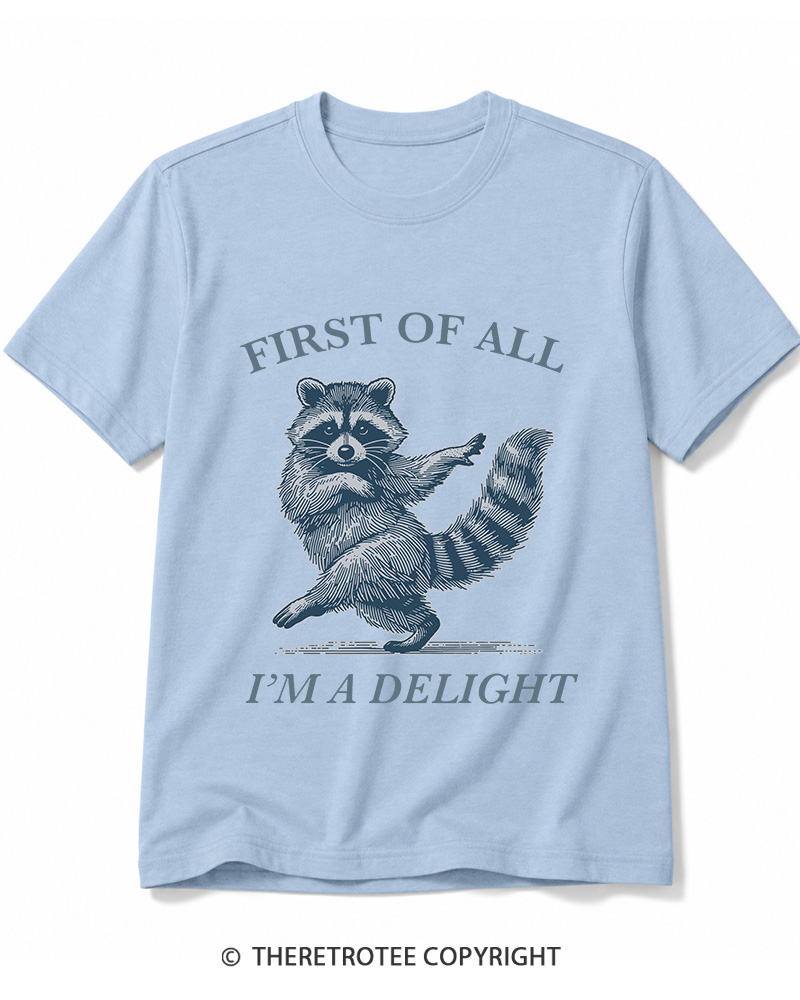 TheRetroTee First Of All, I'm A Delight 1980s Cotton T-Shirt