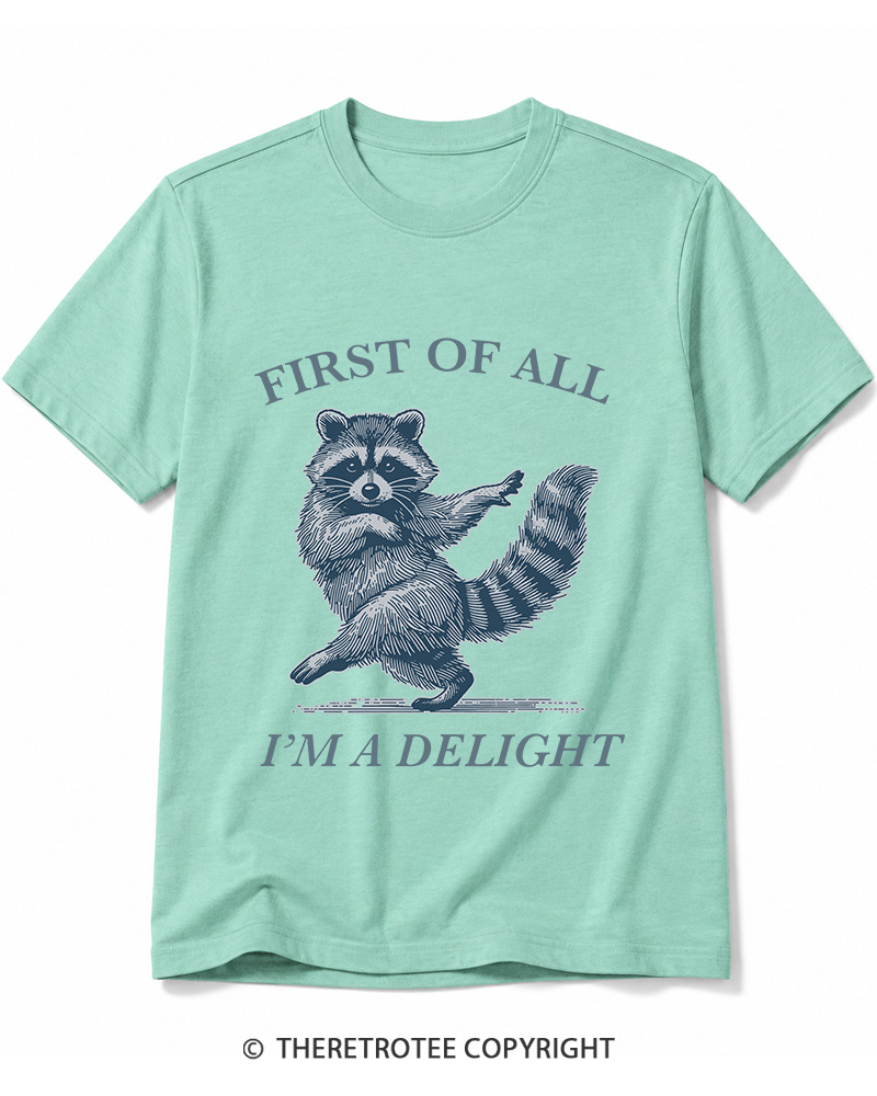 TheRetroTee First Of All, I'm A Delight 1980s Cotton T-Shirt