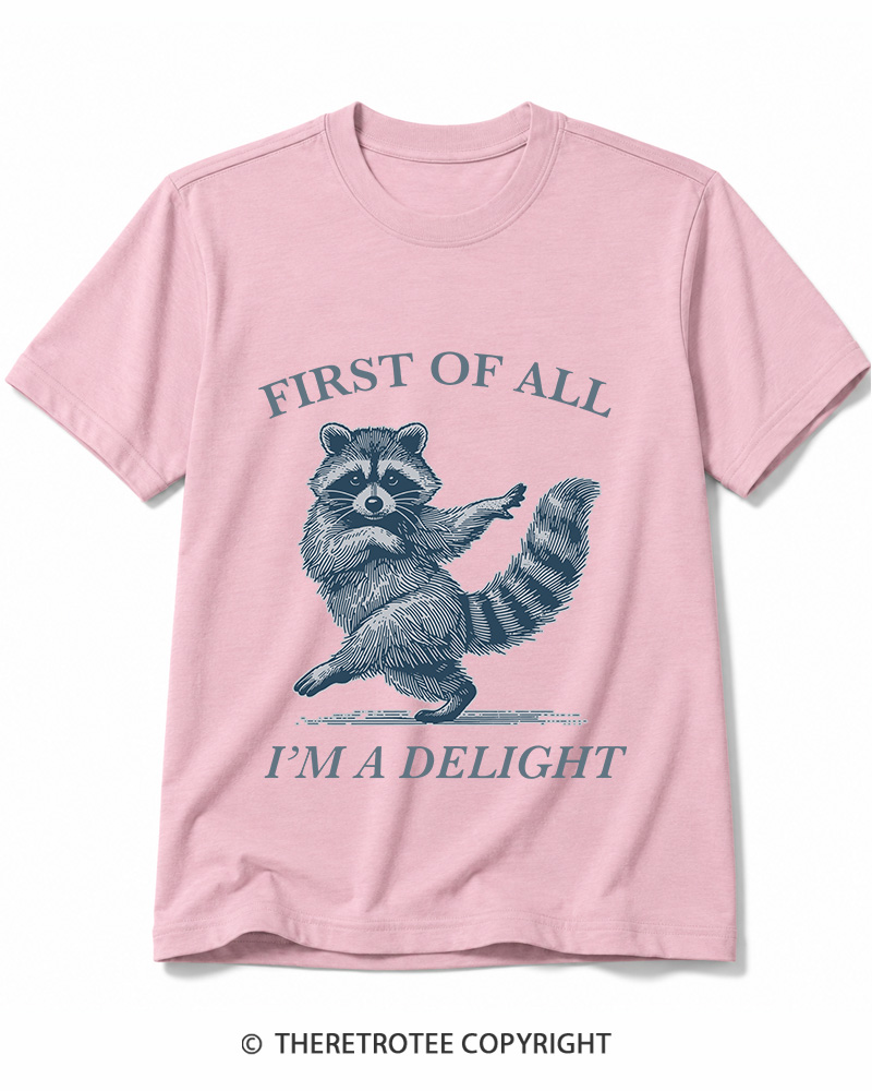 TheRetroTee First Of All, I'm A Delight 1980s Cotton T-Shirt