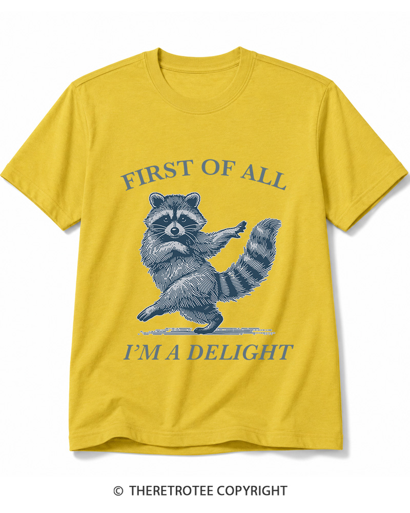 TheRetroTee First Of All, I'm A Delight 1980s Cotton T-Shirt