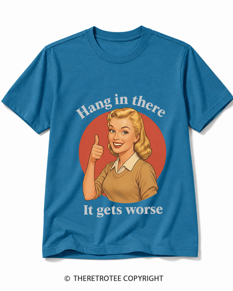 TheRetroTee Funny Motivation 1950s Cotton T-Shirt