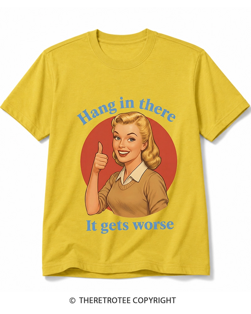 TheRetroTee Funny Motivation 1950s Cotton T-Shirt