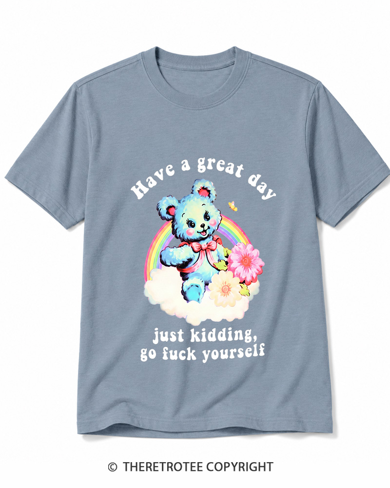 TheRetroTee Have a Great Day 1970s Cotton T-Shirt