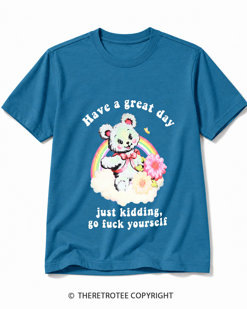 TheRetroTee Have a Great Day 1970s Cotton T-Shirt